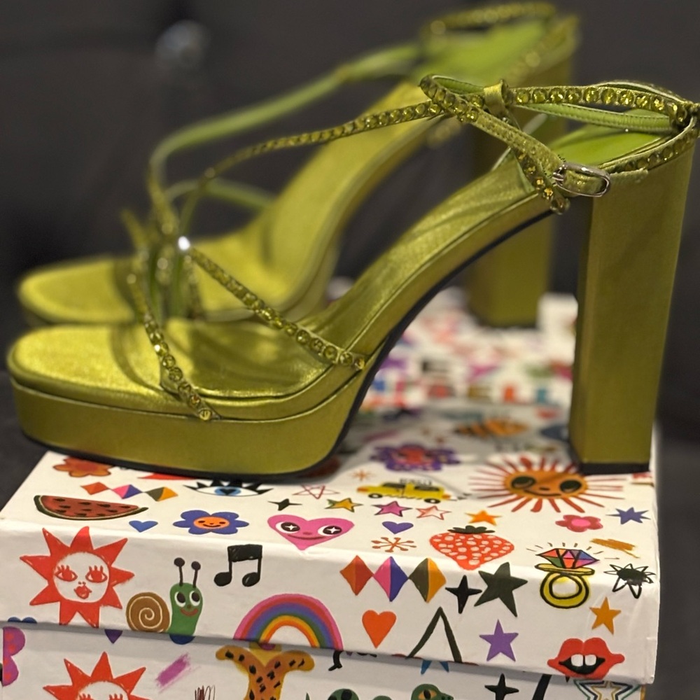 Jeffrey Campbell Lime Green Platform Heels